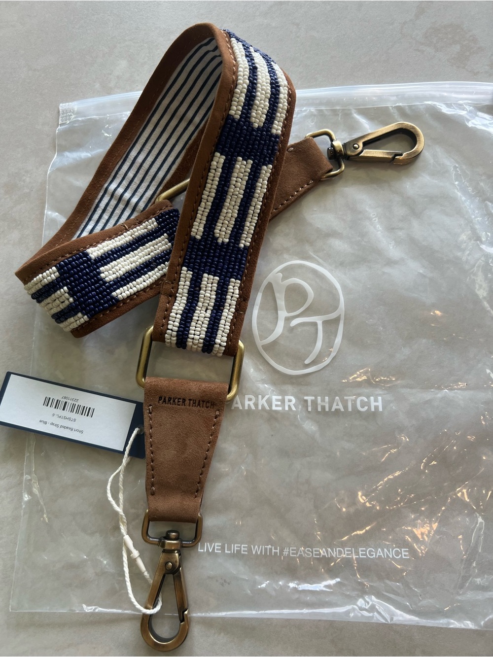 Parker Thatch Beaded And Suede Shoulder Strap NWT